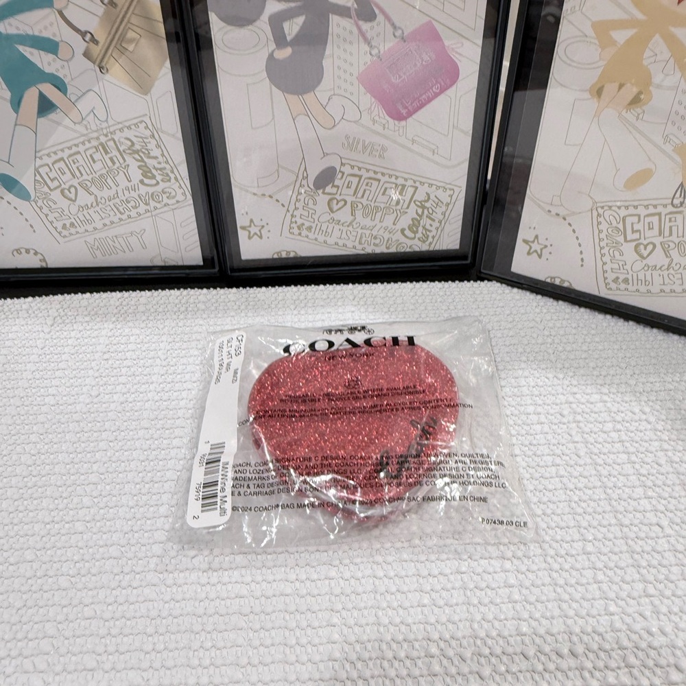 Coach Red Glitter Mirror